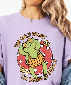 Diddly Squat Frog Graphic T-shirt, vintage graphic shirt Casual Oversized Cotton Shirt for the Comfort Fabric Top Womenswear Unisex Women Lady Tshirt