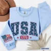 Made USA] America 250th Anniversary Sweatshirt, Celebrate Our 250th Anniversary Sweater, Usa Flag on Sleeve, United States Semiquincentennial Shirt, Patriotic USA Shirt, USA Flag Sleeve, 250th Anniversary Gift